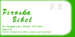 piroska bibel business card